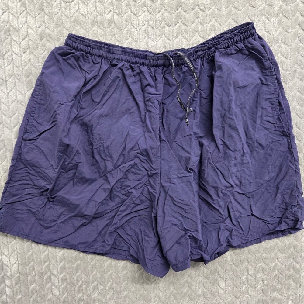 Brooks Mens Running Shorts Blue Elastic Waist Pockets Coolmax Lined Large 5in